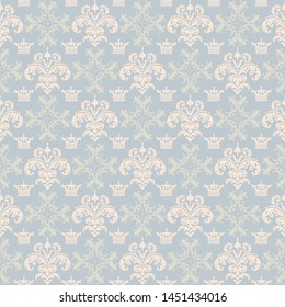 Floral Seamless Pattern On Pastel Background 