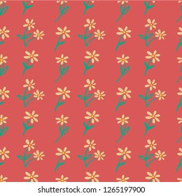 Floral seamless pattern on pink and navy background. Printing design