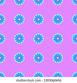 Floral seamless pattern on the pink background