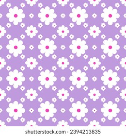 Floral seamless pattern  on purple background design for carpet,curtain,clothing,fabric,wrapping paper,tiles,textiles,batik,texture and wallpaper.