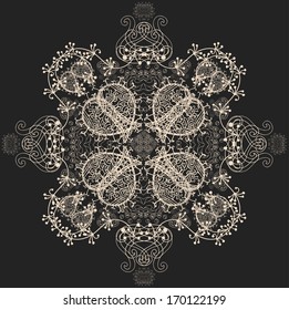 Floral Seamless Pattern on White