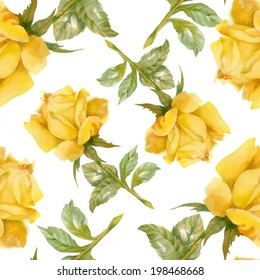 Floral seamless pattern on a white background vector