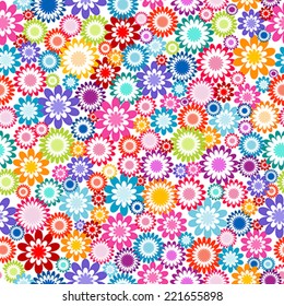 Floral seamless pattern on white background
