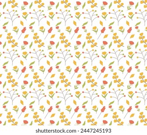 Floral seamless pattern on a white background