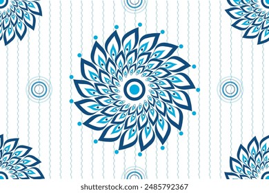 Patrón sin costuras florales sobre fondo blanco. Diseño de Ilustración vectorial para tela, Fondo de pantalla, alfombra, tela y papel.