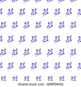 Floral seamless pattern on the white background