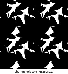 Floral seamless pattern on white background. Vector illustration.