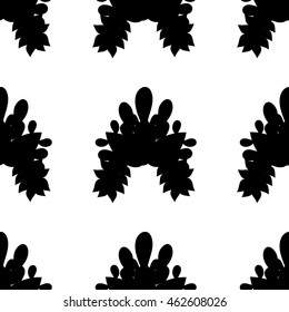 Floral seamless pattern on white background. Vector illustration.