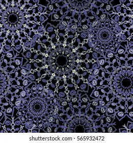 Floral seamless pattern. Oriental style. Eastern mandalas texture. Ornate abstract background. lacy ornament. Boho style, vintage, vector. Ideal for fabric, wallpaper, wrapper, background and more.