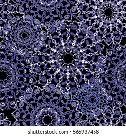 Floral seamless pattern. Oriental style. Eastern mandalas texture. Ornate abstract background. lacy ornament. Boho style, vintage, vector. Ideal for fabric, wallpaper, wrapper, background and more