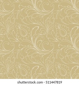 Floral seamless pattern. Ornament for design fabric, wrapping and paper. 