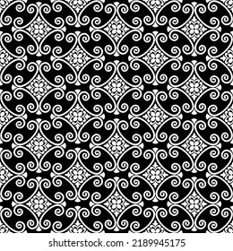 Floral seamless pattern ornament. Modern stylish texture. Repeating vector background.