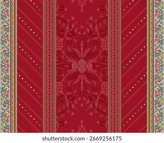 Floral Seamless padrão ornamento Vetores flores decorativas e estilo étnico Paisley ikat design digital design motivo padrão Mão bonita desenhado geométrico, floral, padrão em todos os desenhos impressão