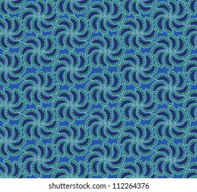 floral seamless pattern. ornamental blue background.