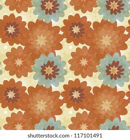 Floral seamless pattern with overlay