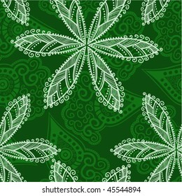 Floral seamless pattern  with paisley background. You can use it separate.