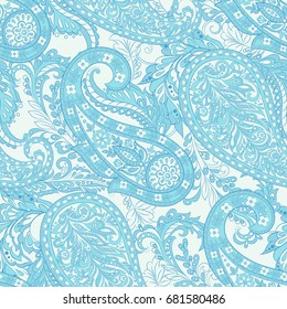 Seamless Paisley Pattern Indian Style Floral Stock Vector (Royalty Free ...