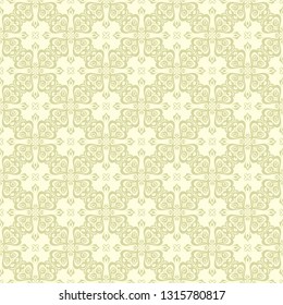 Floral seamless pattern. Pale green background with flowers design
