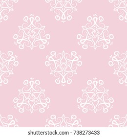Floral seamless pattern. Pale pink abstract background for wallpapers and fabrics. Vector illustration