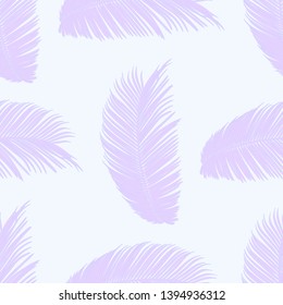 Floral seamless pattern. Palm branch ink sketch. Fashion floral print for a business card, banner, poster, wrapping, fabric, notebook, invitation. Vector illustration for your template design