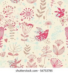 Patrón floral sin fisuras en colores pastel
