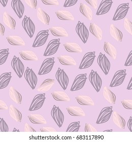 Floral seamless pattern. Pastel and gold doodles texture. Stylized sketch jasmine flowers. Great for fabric, wallpaper, wrapping paper, surface design, wedding invitation. Vector
