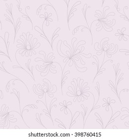 Floral seamless pattern with peonies. Wedding background. Vector illustration