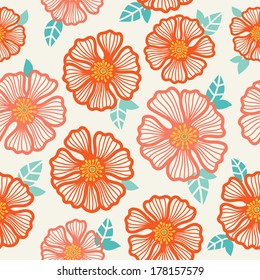 Floral seamless pattern. Also perfect for wallpapers, pattern fills, web page backgrounds, surface textures, textile, wrapping papers. 