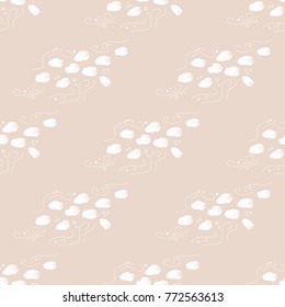 Floral seamless pattern petals flying in the wind