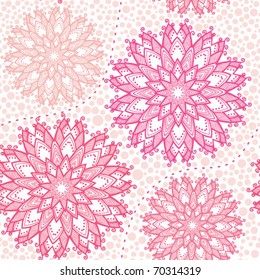 Floral seamless pattern in pink