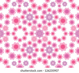 Floral seamless pattern in pink colors