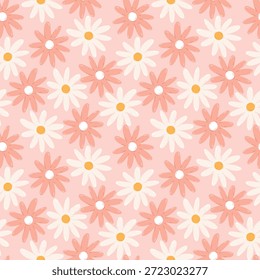 Fondo de flor rosa de patrón transparente floral