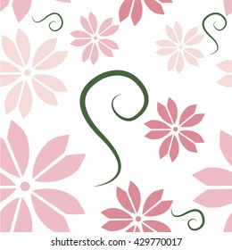 floral seamless pattern pink flower