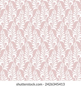 Floral seamless pattern. Pink and white element. Fabric for ornament, wallpaper, packaging, vector background.
