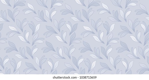 Floral seamless pattern. Plant background for fabric, wrapping, wallpaper and paper. Soft fashion print.