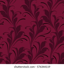 Floral seamless pattern. Plant background for fabric, Wallpaper, paper. Purple color. 