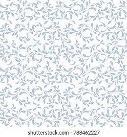 Floral seamless pattern. Plant background for fabric, wrapping, wallpaper and paper. Delicate print.