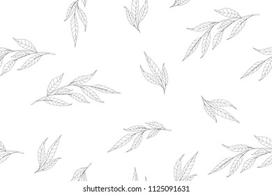 Floral seamless pattern. Plant texture for fabric, wrapping, wallpaper and paper. Decorative print.