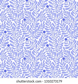 Floral seamless pattern. Plant texture for fabric, wrapping, wallpaper and paper. Decorative print. - Vector
