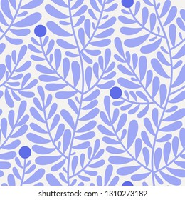 Floral seamless pattern. Plant texture for fabric, wrapping, wallpaper and paper. Decorative print. - Vector