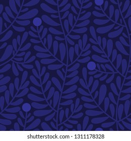 Floral seamless pattern. Plant texture for fabric, wrapping, wallpaper and paper. Decorative print. - Vector