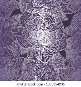 Floral seamless pattern. Plant texture for fabric, wrapping, wallpaper and paper. Decorative print.