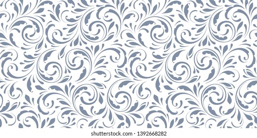 Floral seamless pattern. Plant texture for fabric, wrapping, wallpaper and paper. Decorative print.