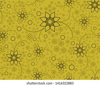 Floral seamless pattern. Plant texture for fabric, wrapping, wallpaper and paper. illustrator vector.