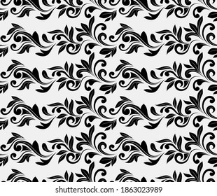 Floral seamless pattern. Plant texture for fabric, wrapping, wallpaper and paper. Decorative print.