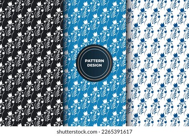 Resumen de diseño de patrones sin soldadura floral o patrón de fondo floral, plantilla de patrón de ropa