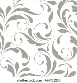 Floral seamless pattern. Plant texture for fabric, wrapping, wallpaper and paper. Decorative print.