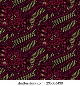 Floral seamless pattern with points. Ethnic dotted texture. Abstract background. backdrop mobile smartphone tablet desktop wallpaper banner web design element scrap booking textile vector illustration