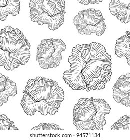 floral seamless pattern, poppies