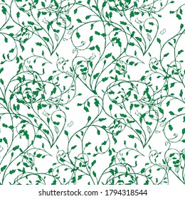 Floral Seamless Pattern with Pretty Flowers. Ornament for Curtains Wallpaper Dress. Vintage Pattern for Wrapping Paper. Vector Seamless Flowers. Colorful Modern Rapport.